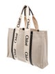 Chloé Canvas chloe woody tote Large