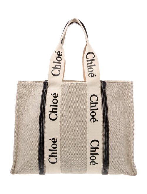 Chloé Canvas chloe woody tote Large
