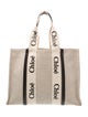 Chloé Canvas chloe woody tote Large