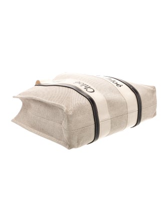 Chloé Canvas chloe woody tote Large