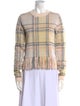 Chloé Wool Plaid Print Sweater