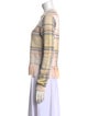 Chloé Wool Plaid Print Sweater