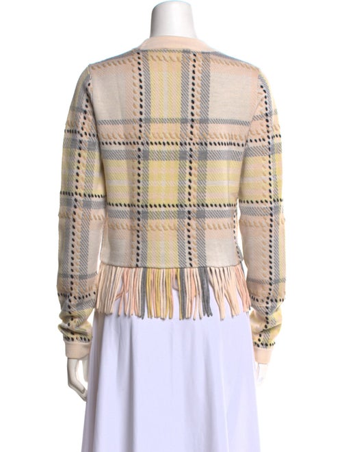 Chloé Wool Plaid Print Sweater