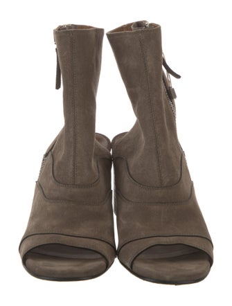 Chloé Suede Leather Trim Embellishment Boots