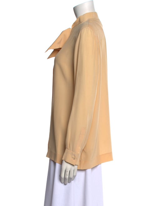 Chloé Silk Tie Neck Button-Up Top
