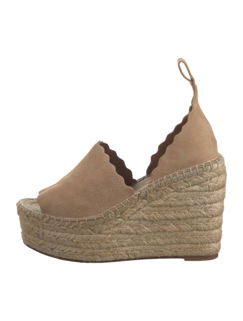 Chloé Suede Scalloped Accent Espadrilles