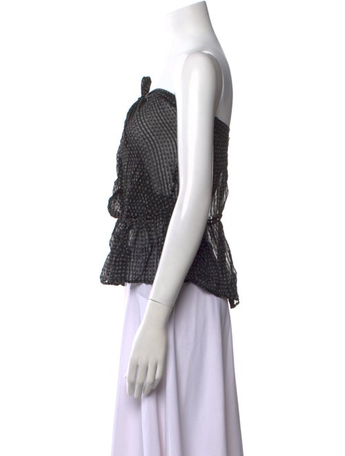 Chloé Silk Polka Dot Print Crop Top