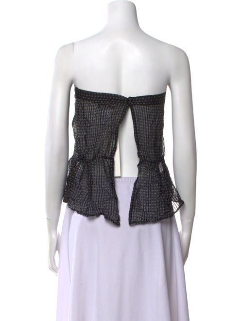 Chloé Silk Polka Dot Print Crop Top