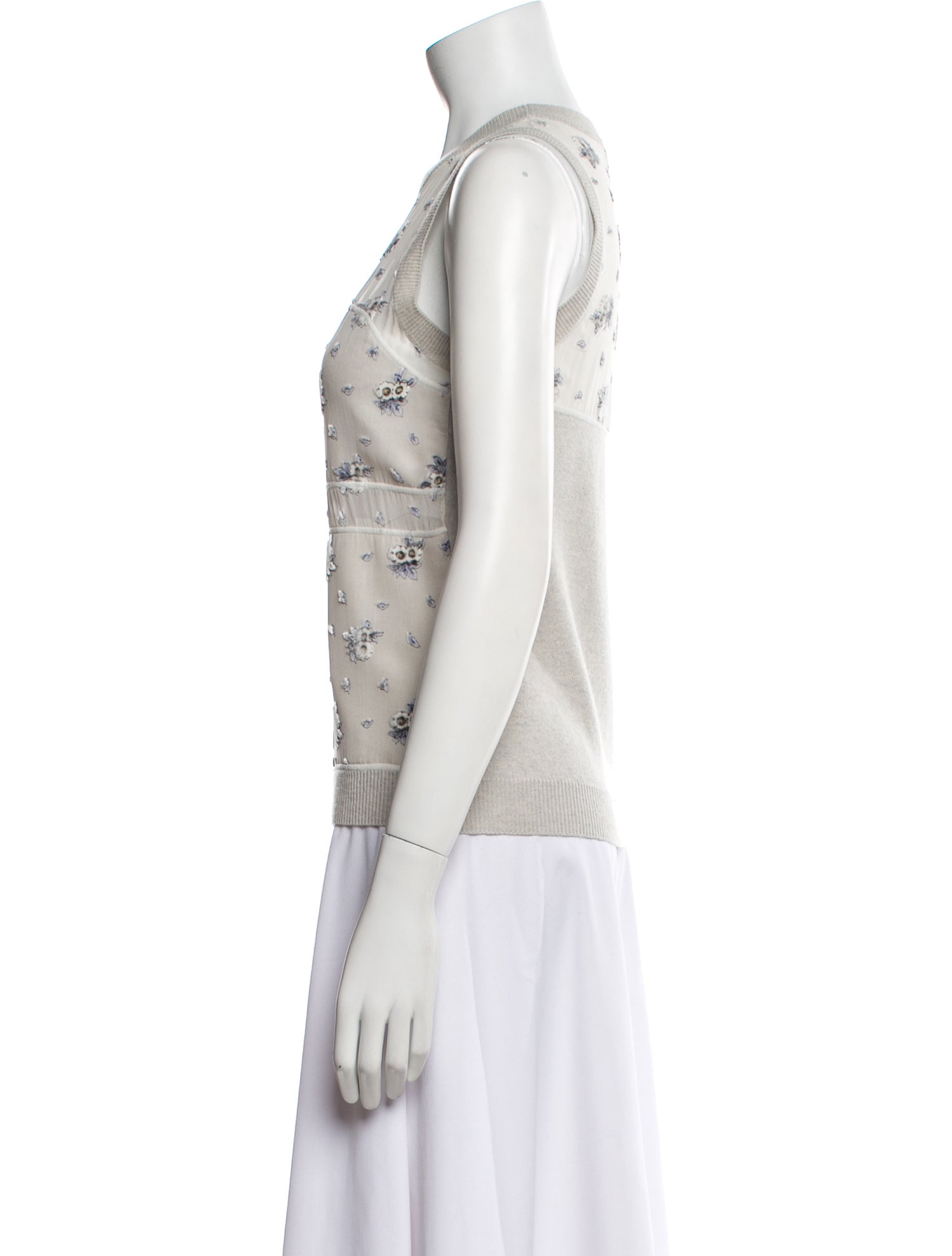 Chloé Floral Print Crew Neck Top