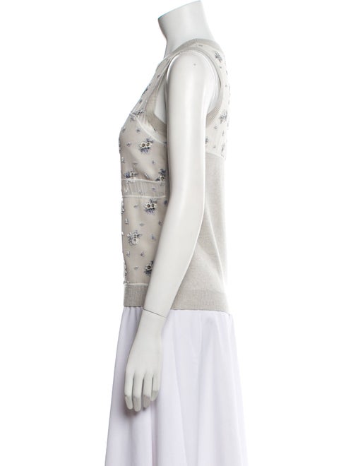 Chloé Floral Print Crew Neck Top