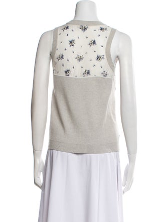 Chloé Floral Print Crew Neck Top