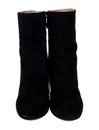 Chloé Suede Beaded Accents Combat Boots