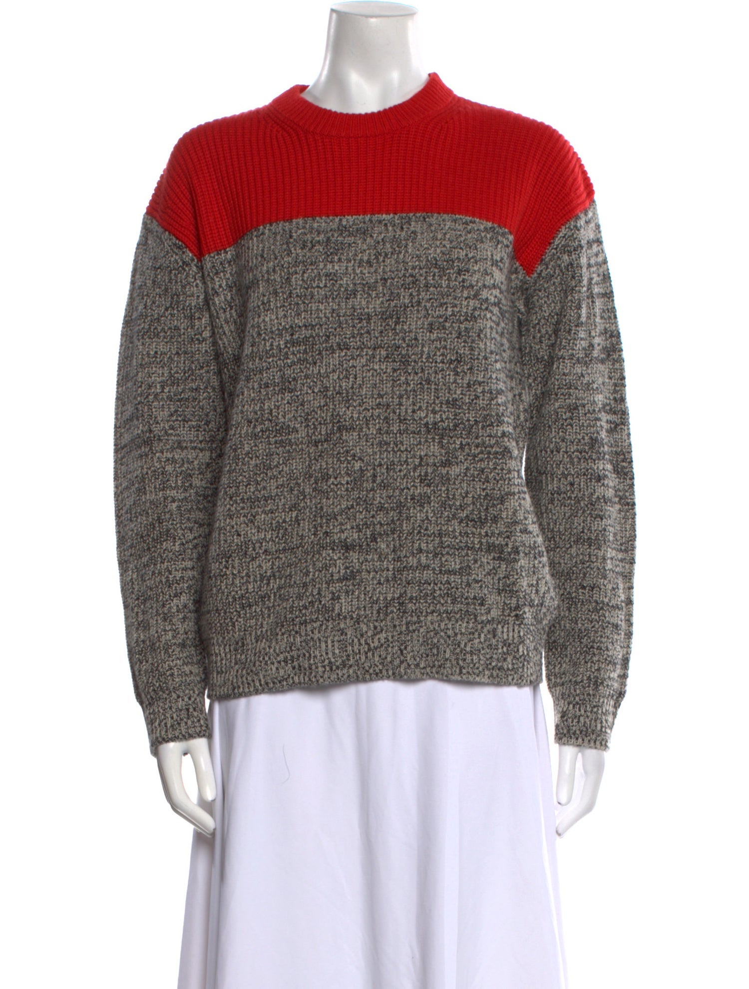Chloé Cashmere Colorblock Pattern Sweater