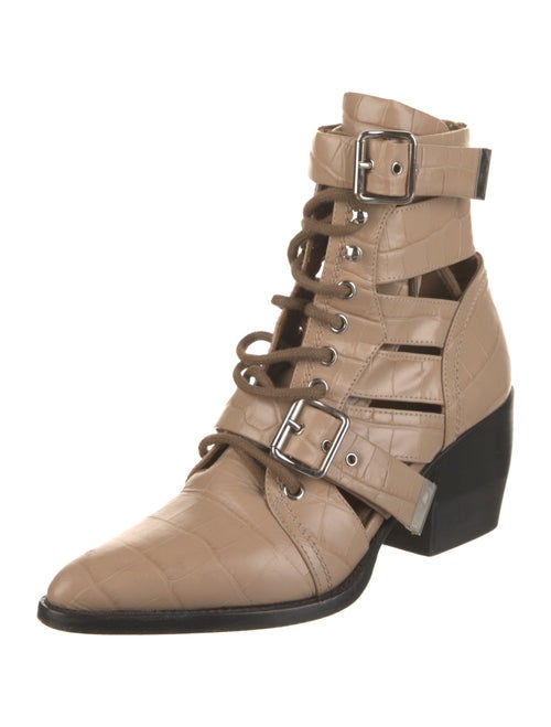 Chloé Leather Lace-Up Boots