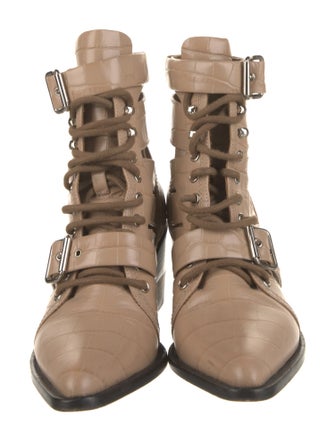 Chloé Leather Lace-Up Boots