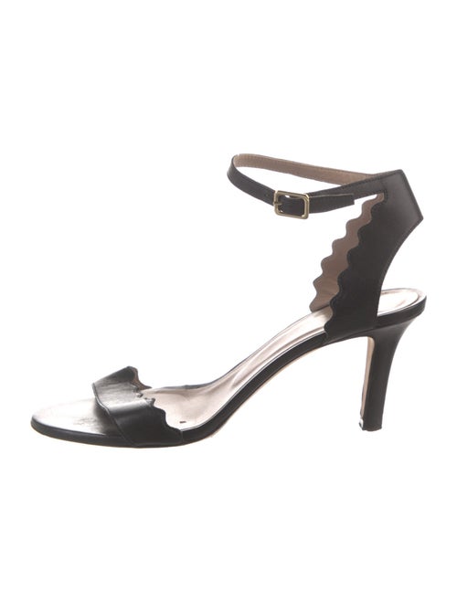 Chloé Leather Scalloped Accent Sandals