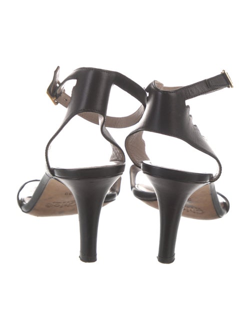 Chloé Leather Scalloped Accent Sandals