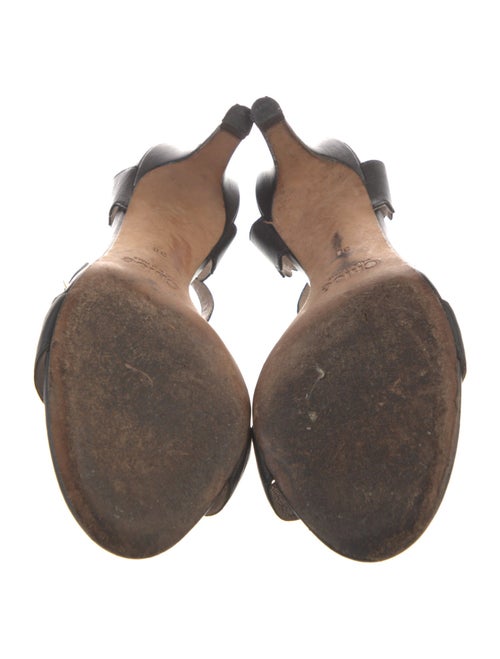 Chloé Leather Scalloped Accent Sandals