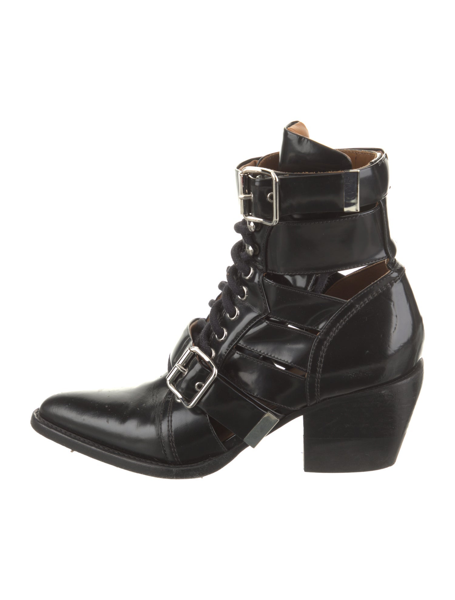 Chloé Leather Lace-Up Boots