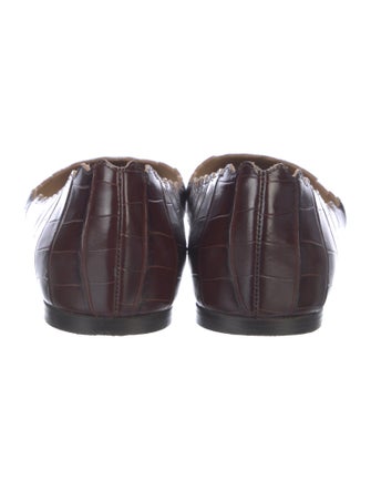 Chloé Leather Scalloped Accent Ballet Flats