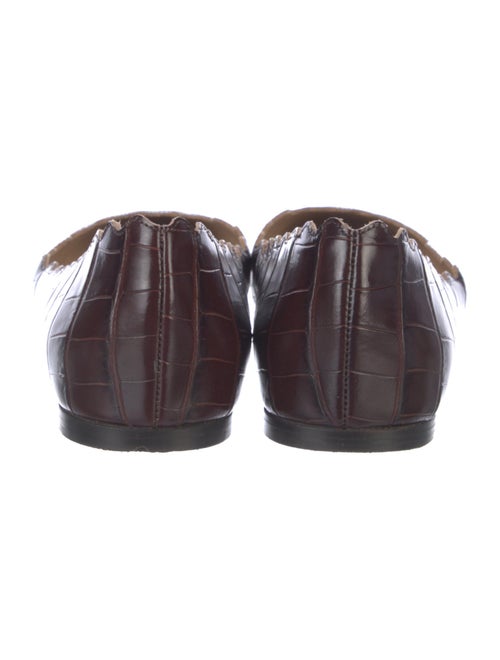 Chloé Leather Scalloped Accent Ballet Flats