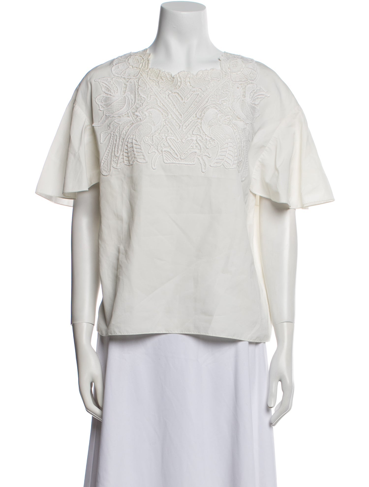 Chloé Crew Neck Short Sleeve Top