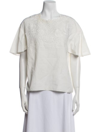 Chloé Crew Neck Short Sleeve Top