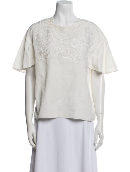 Chloé Crew Neck Short Sleeve Top