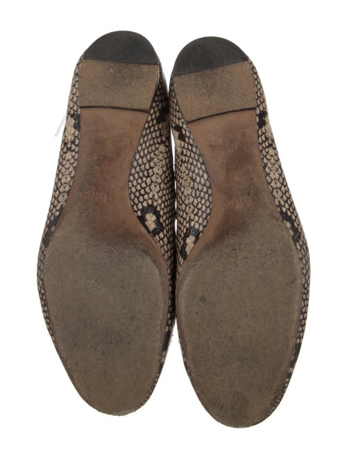 Chloé Leather Animal Print Ballet Flats