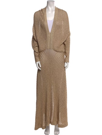 Chloé V-Neck Long Dress