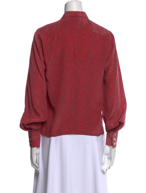 Chloé Silk Long Sleeve Button-Up Top