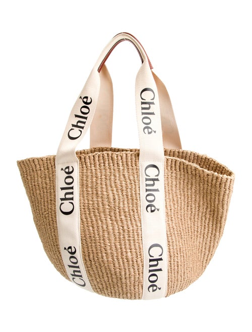 Chloé Raffia Top Handle Bag