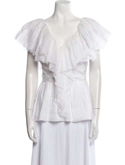 Chloé V-Neck Short Sleeve Top