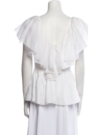 Chloé V-Neck Short Sleeve Top