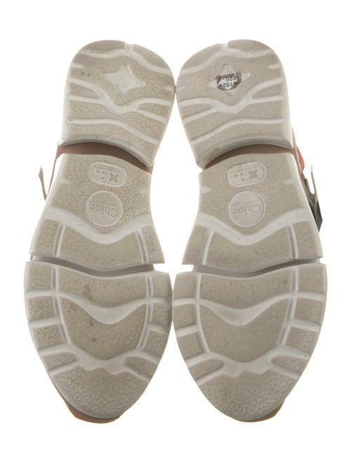 Chloé Canvas Colorblock Pattern Sneakers