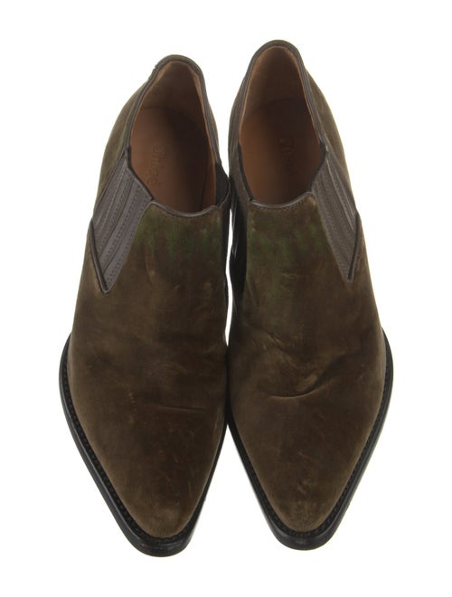 Chloé Velvet Leather Trim Embellishment Boots