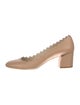 Chloé Leather Scalloped Accent Pumps