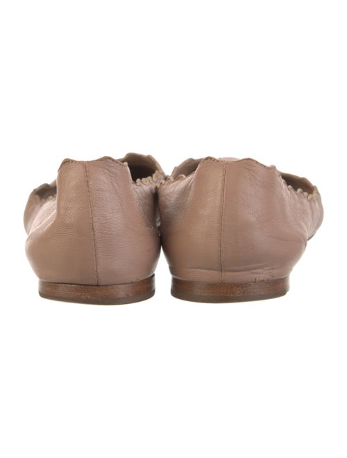 Chloé Leather Scalloped Accent Ballet Flats