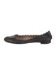 Chloé Leather Scalloped Accent Ballet Flats