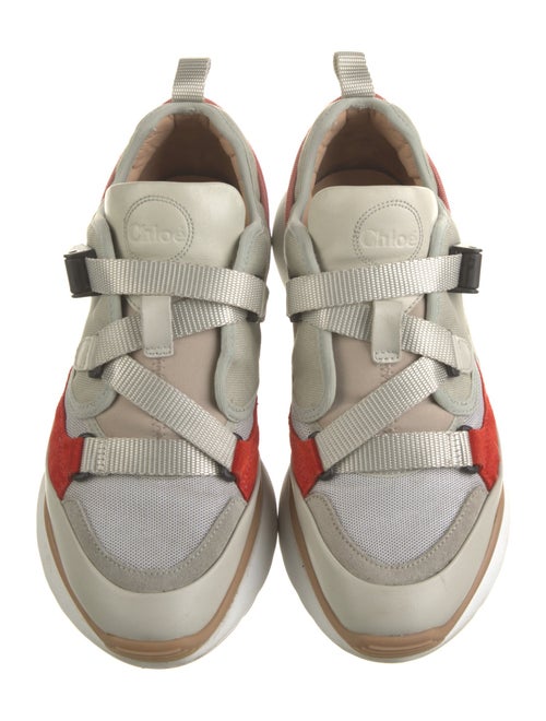 Chloé Leather Mesh Accents Sneakers