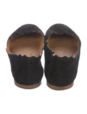 Chloé Suede Scalloped Accent Ballet Flats