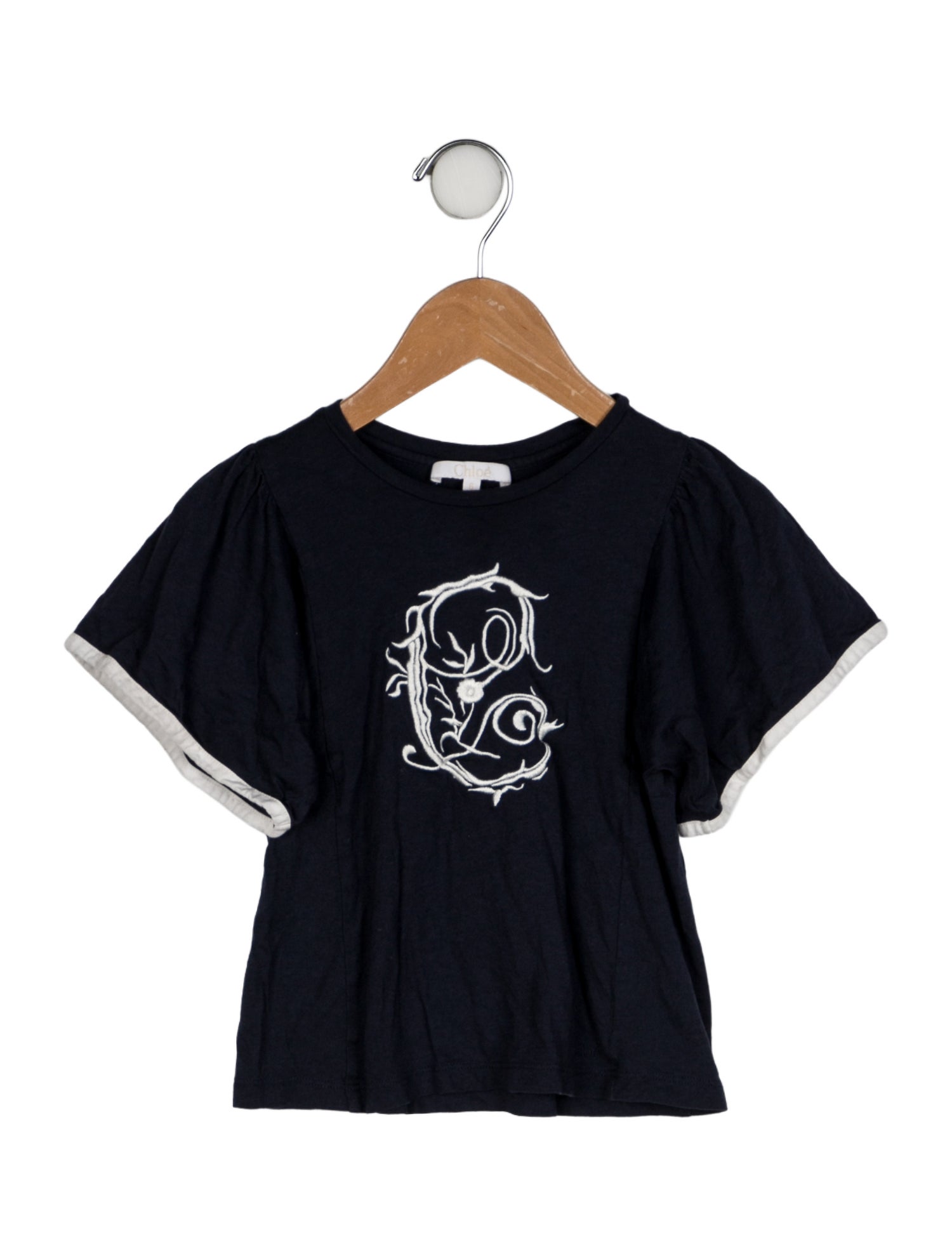 Chloé Toddler Girls' Embroidered Short Sleeve Top