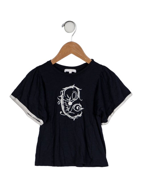 Chloé Toddler Girls' Embroidered Short Sleeve Top