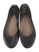 Chloé Leather Scalloped Accent Ballet Flats