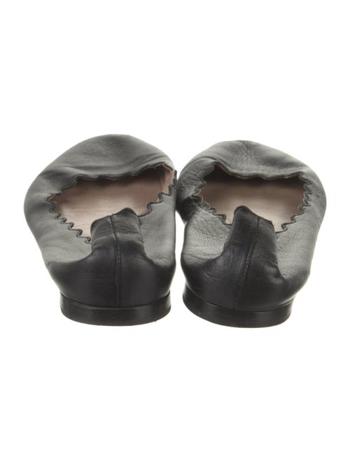Chloé Leather Scalloped Accent Ballet Flats