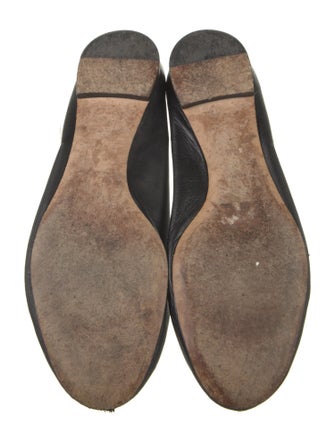 Chloé Leather Scalloped Accent Ballet Flats