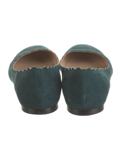 Chloé Suede Scalloped Accent Flats