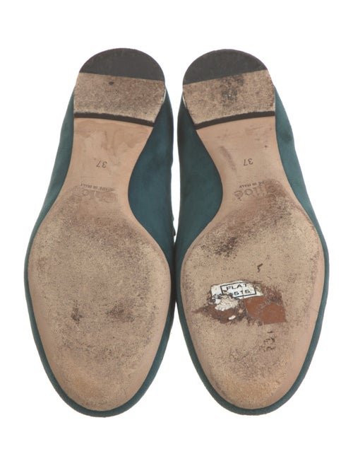 Chloé Suede Scalloped Accent Flats