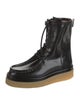 Chloé Leather Colorblock Pattern Combat Boots