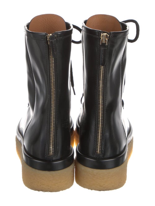 Chloé Leather Colorblock Pattern Combat Boots